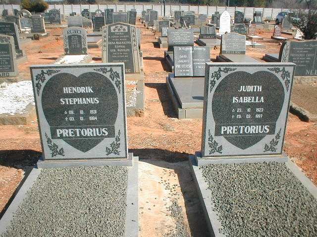 PRETORIUS Hendrik Stephanus 1931-1984 &amp; Judith Isabella 1923-1977