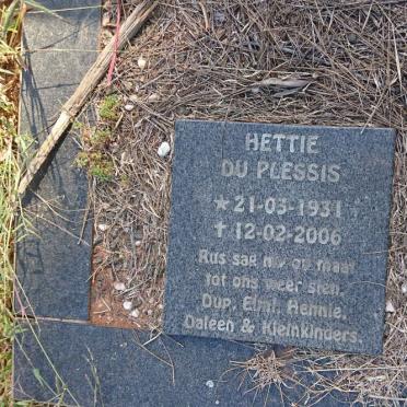 PLESSIS Hettie, du 1931-2006