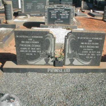 PRINSLOO Frederik George 1887-1970 &amp; Heila Magdalena BOOYSE 1890-1972