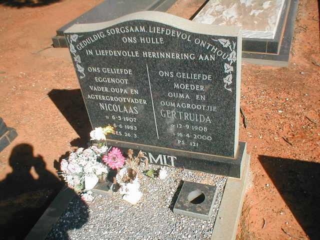 SMIT Nicolaas 1907-1983 &amp; Gertruida 1908-2000