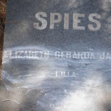 SPIES Elizabeth Gerarda Jacoba Lilla 1898-1984