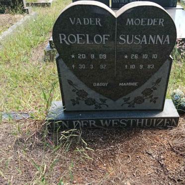 WESTHUIZEN Roelof, van der 1909-1992 &amp; Susanna 1910-1983
