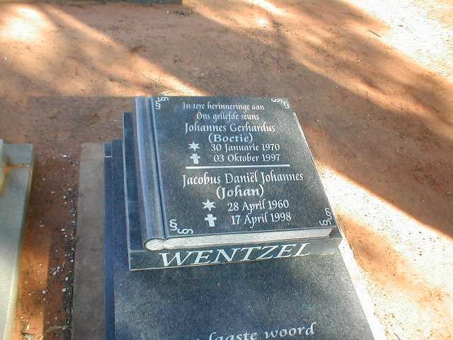 WENTZEL Johannes Gerhardus 1970-1997  :: WENTZEL Jacobus Daniel Johannes 1960-1998