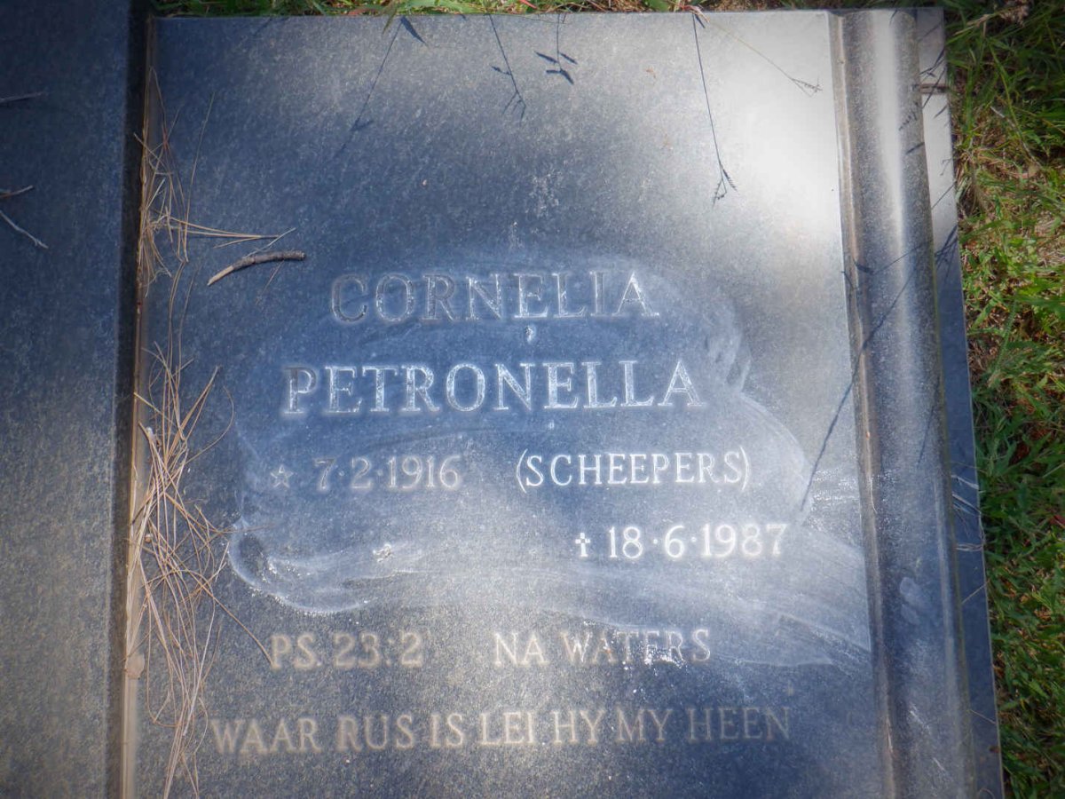 WYK Stefanus Johannes, van 1914-1981 &amp; Cornelia Petronella SCHEEPERS 1916-1987