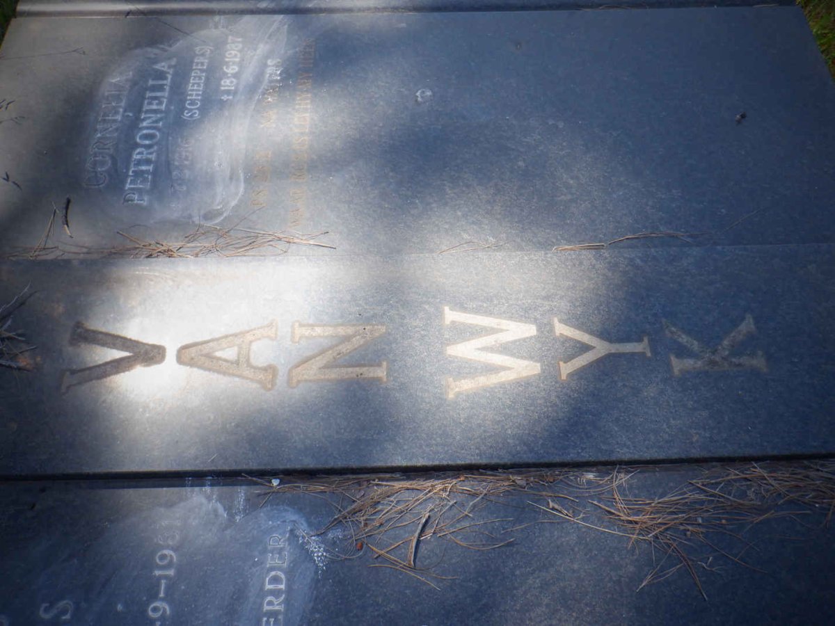 WYK Stefanus Johannes, van 1914-1981 &amp; Cornelia Petronella SCHEEPERS 1916-1987
