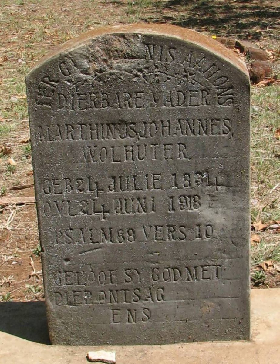 WOLHUTER Marthinus Johannes 1904-1918