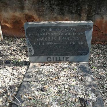 CILLIÉ Jacobus Francois 1880-1969