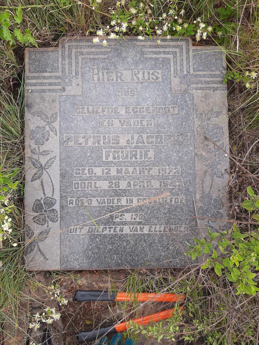 FOURIE Petrus Jacobus 1872-1943