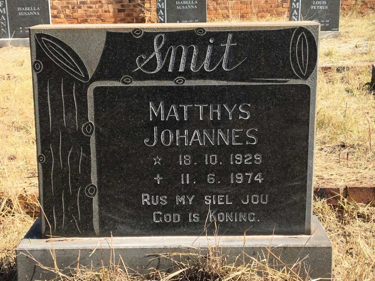 SMIT Matthys Johannes 1929-1974