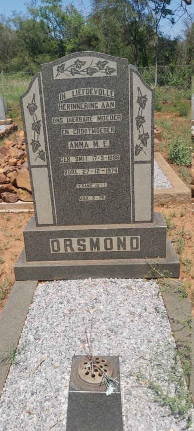 ORSMOND Anna M.E. 1896-1974
