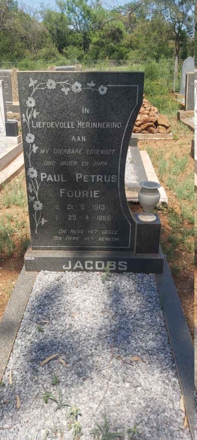 JACOBS Paul Petrus Fourie 1913-1986