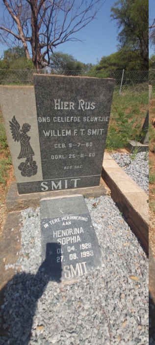 SMIT Cornelius Abraham 1917-1993 &amp; Hendrina Sophia 1929-1993 :: SMIT Willem F.T. 1960-1960