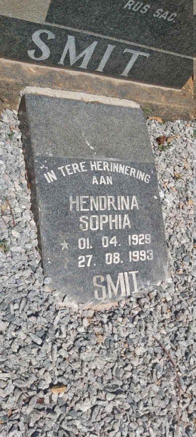 SMIT Hendrina Sophia 1929-1993