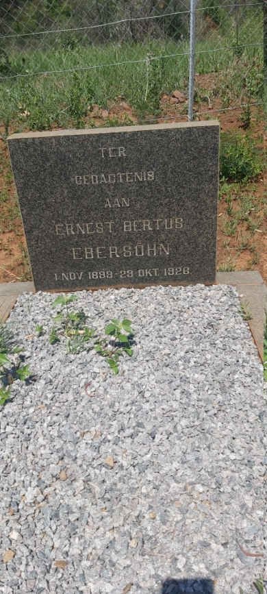 EBERSOHN Ernest Bertus 1899-1926