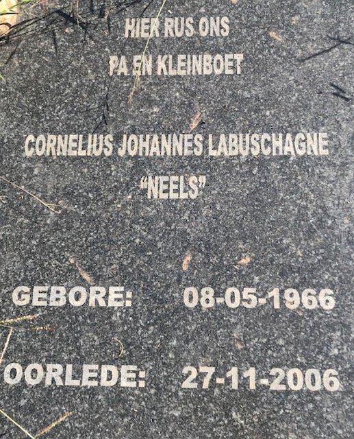 LABUSCHAGNE Cornelius Johannes 1966-2006