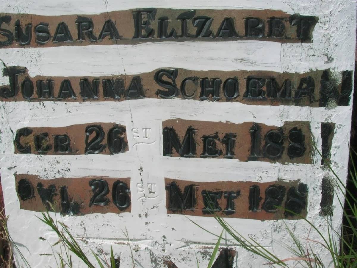 SCHOEMAN Susara Elizabet Johanna 1881-1881