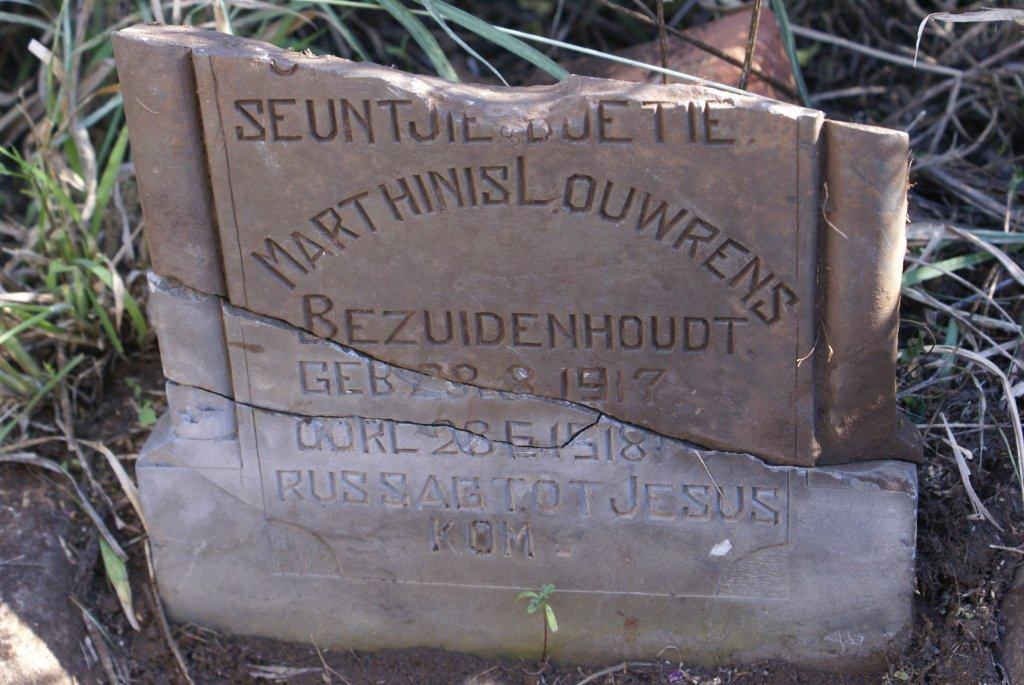 BEZUIDENHOUT Marthinis Louwrens 1917-1918