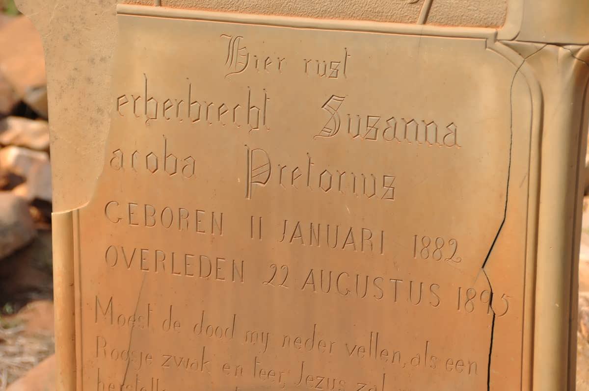 PRETORIUS Gerberbrecht Susanna Jacoba 1882-1895