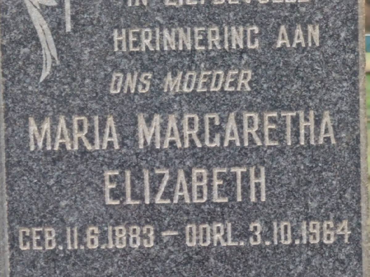 ERASMUS Maria Margaretha Elizabeth 1883-1964