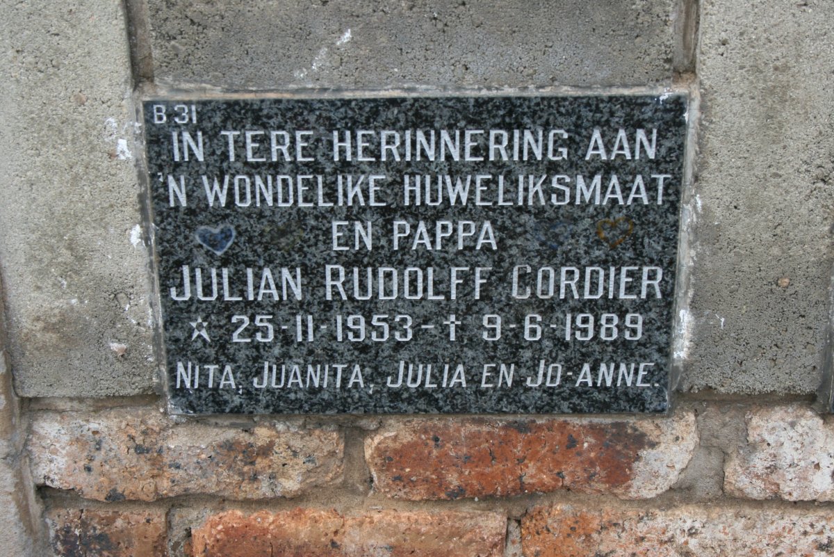 CORDIER Julien Rudolff 1953-1989