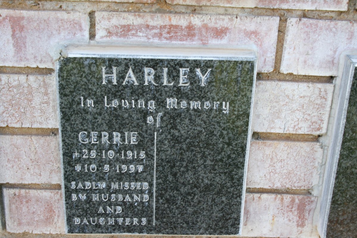 HARLEY Gerrie 1915-1997