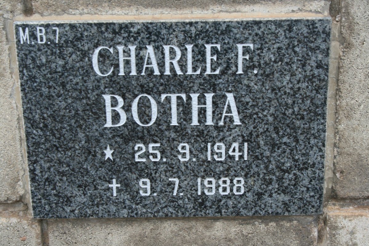 BOTHA Charle F. 1941-1988
