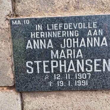 STEPHANSEN Anna Johanna Maria 1907-1991