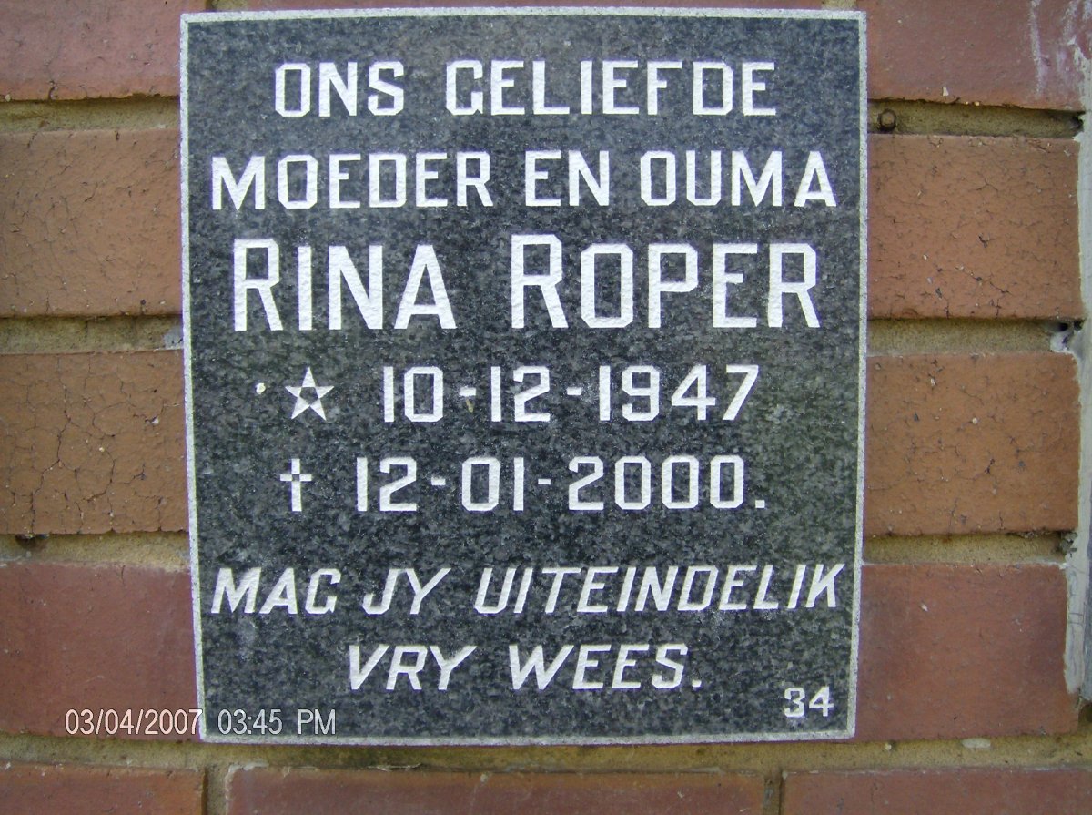 ROPER Rina 1947-2000