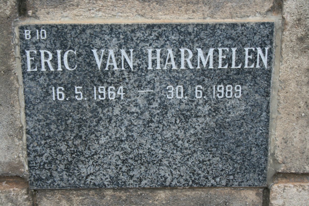 HARMELEN Eric, van 1964-1989