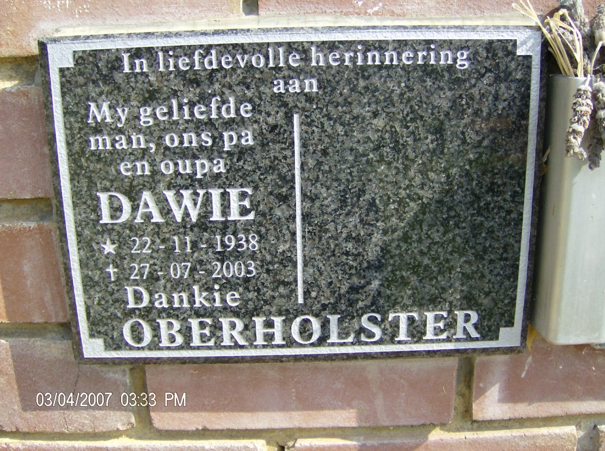 OBERHOLSTER Dawie 1938-2003