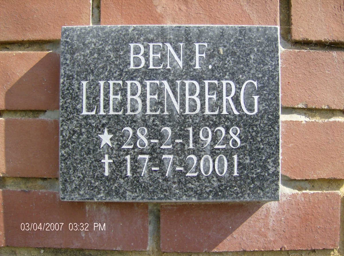 LIEBENBERG Ben F. 1928-2001