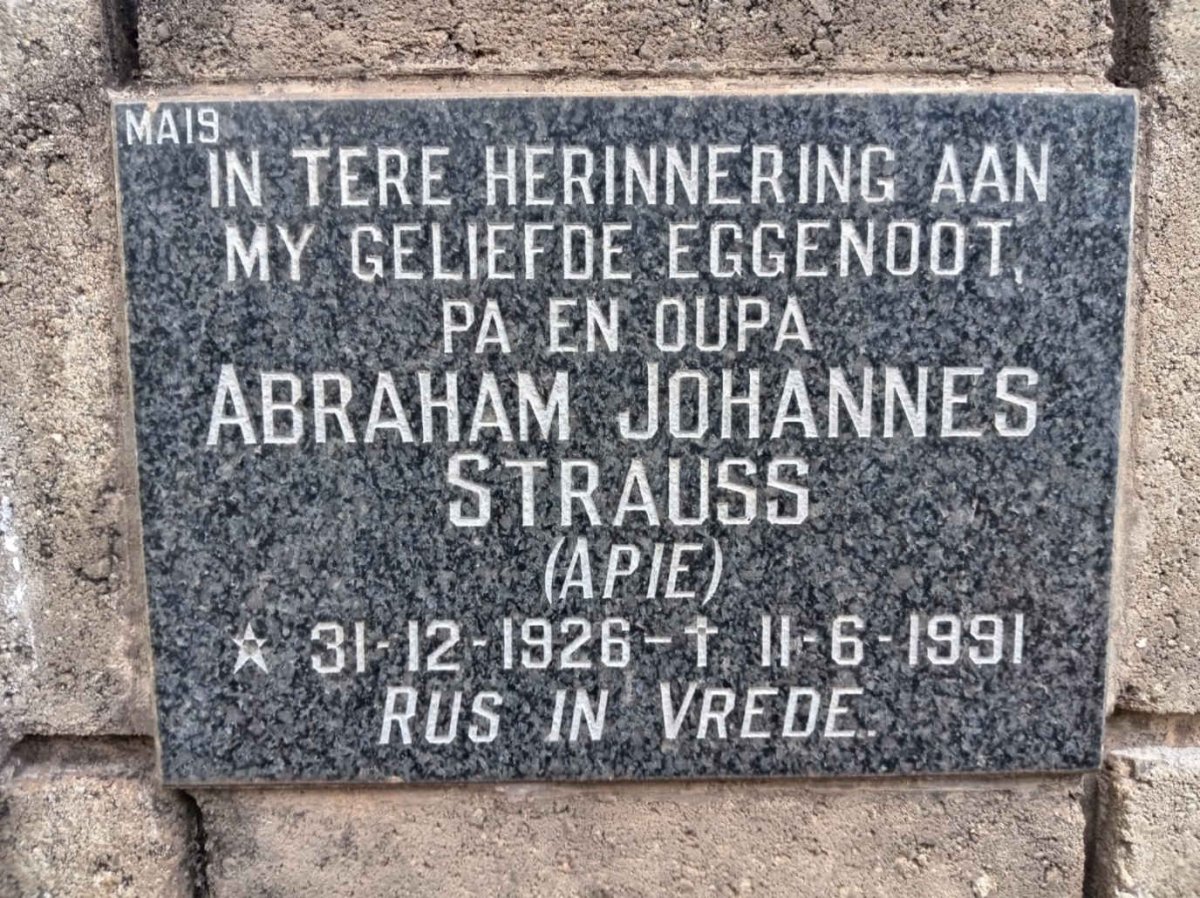 STRAUSS Abraham Johannes 1926-1991