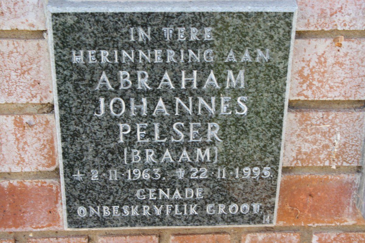 PELSER Abraham Johannes 1963-1995