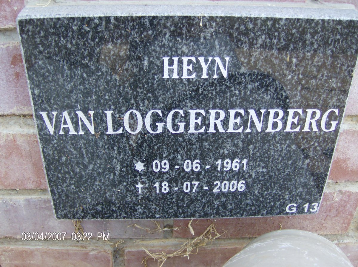 LOGGERENBERG Heyn, van 1961-2006