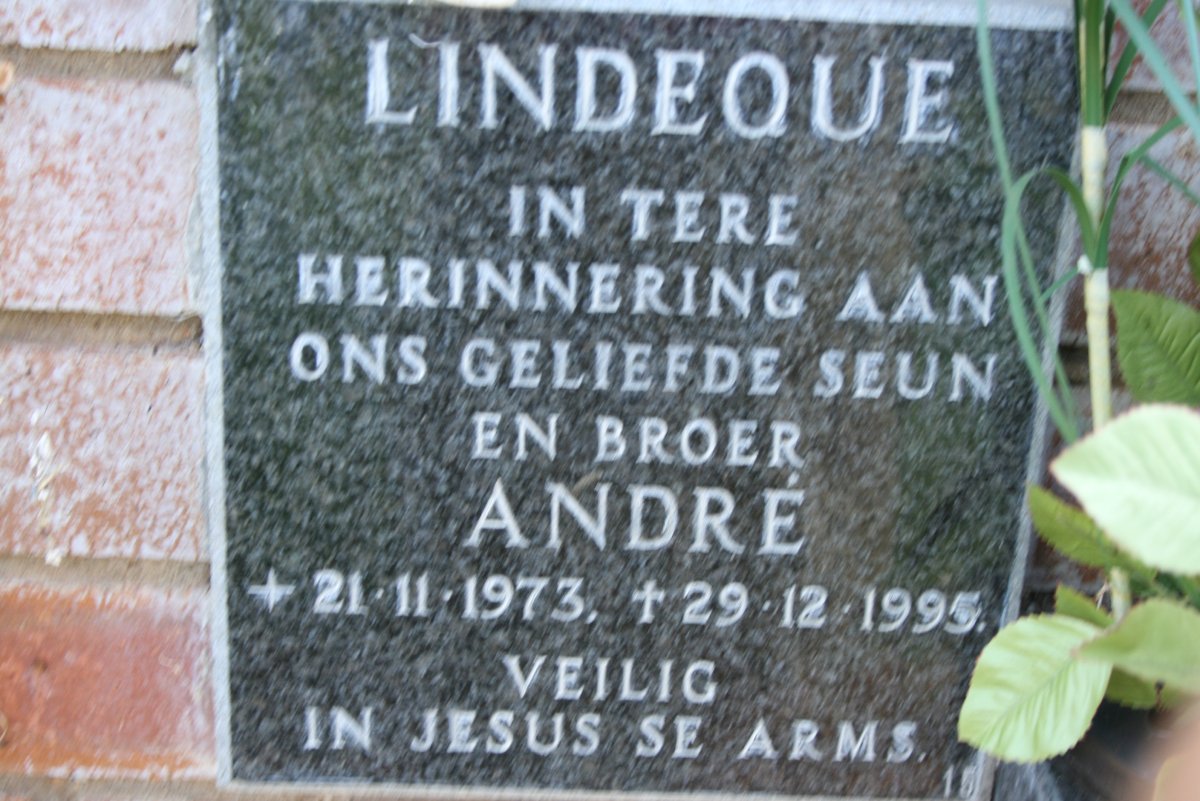 LINDEQUE André 1973-1995