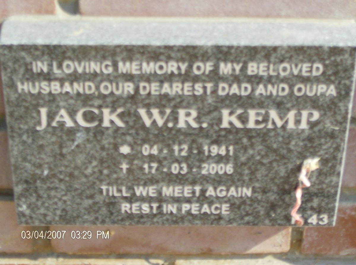 KEMP Jack W.R. 1941-2006