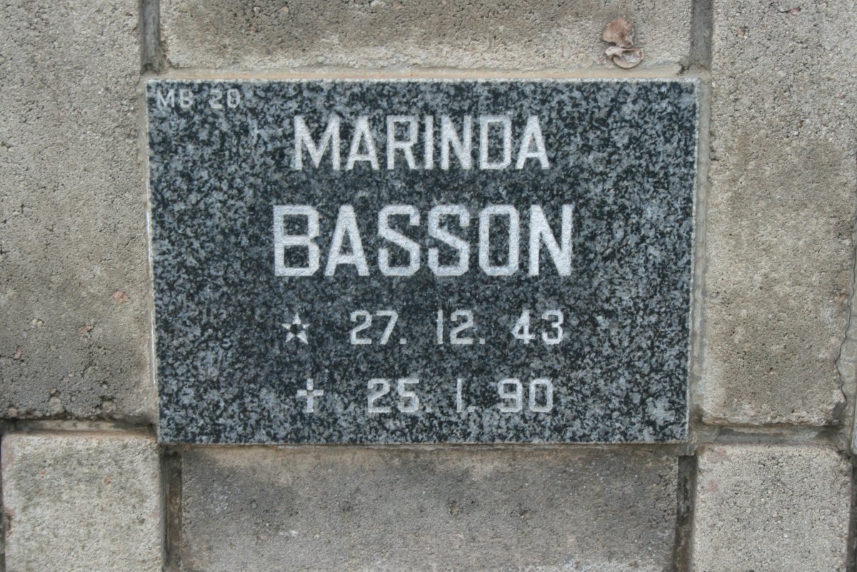 BASSON Marinda 1943-1990