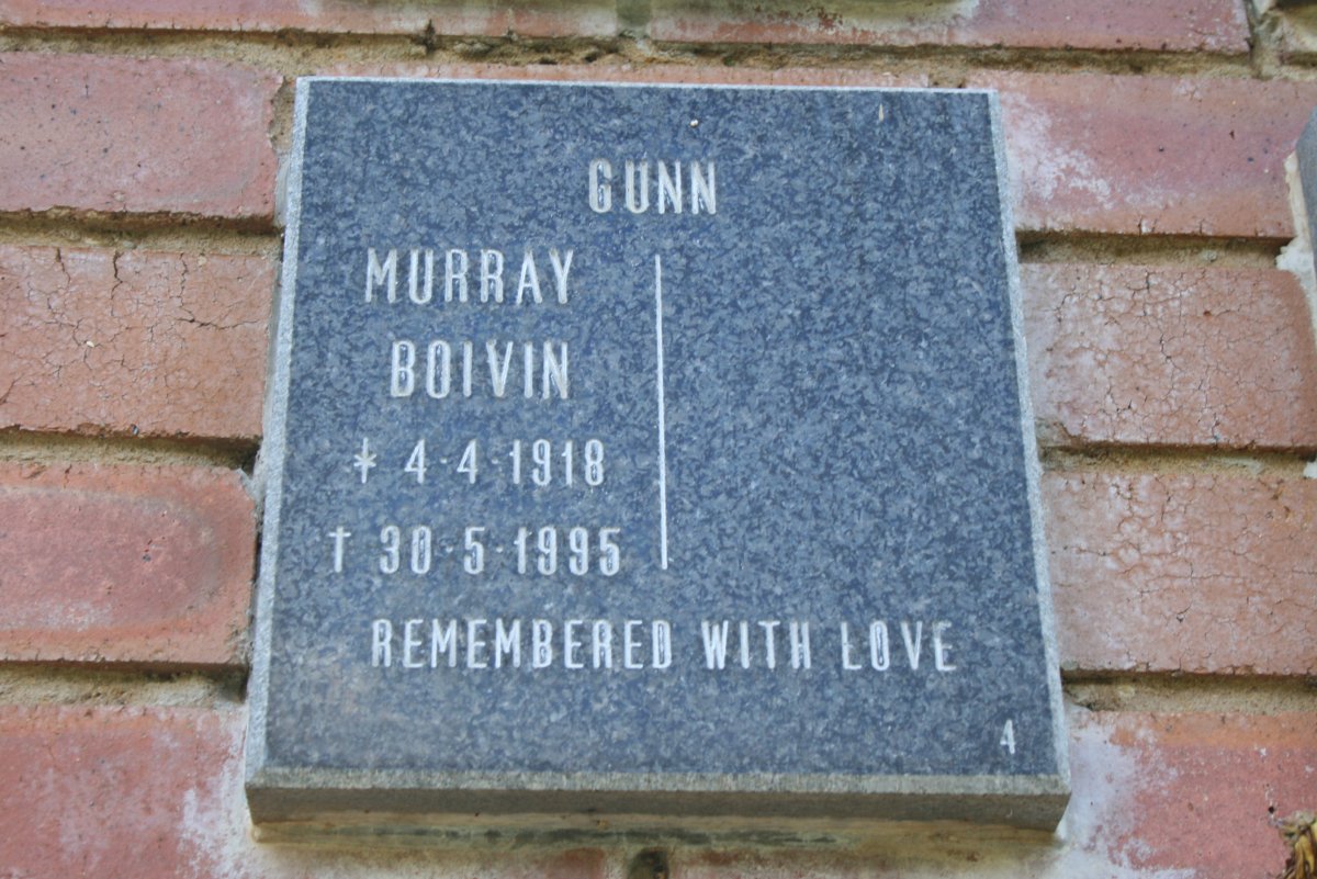 GUNN Murray Boivin 1918-1995