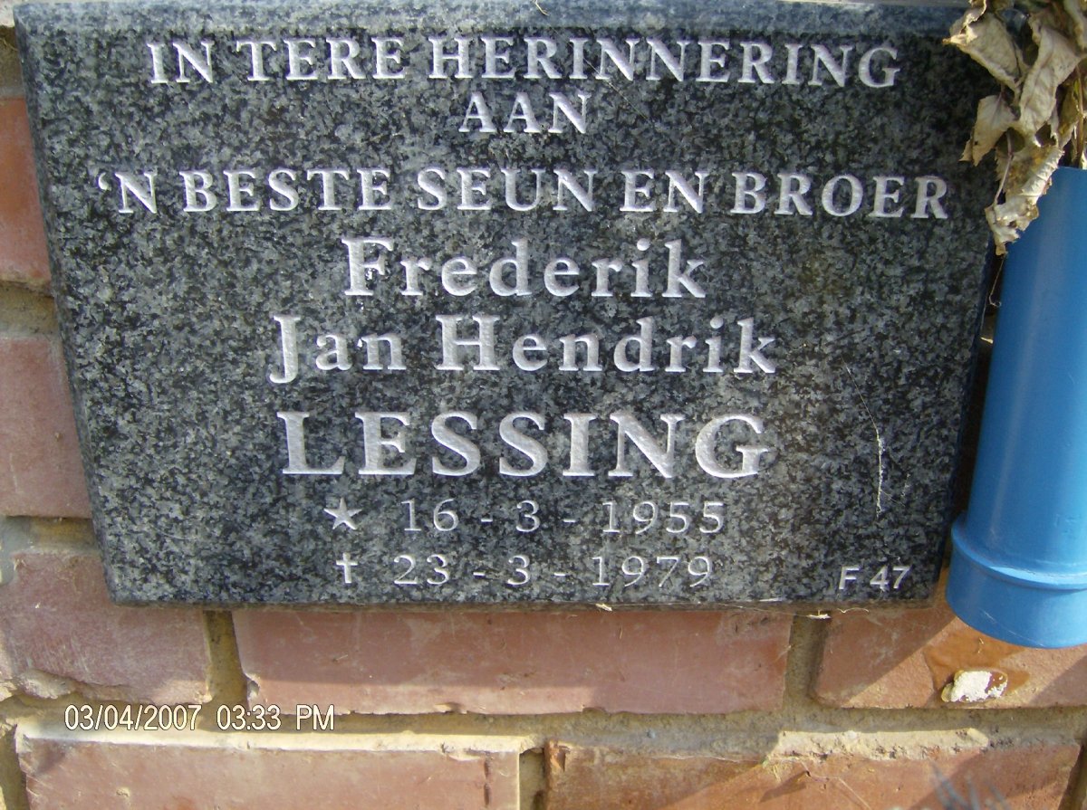 LESSING Frederik Jan Hendrik 1955-1979
