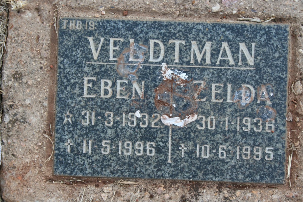 VELDTMAN Eben 1932-1996 &amp; Zelda 1936-1995