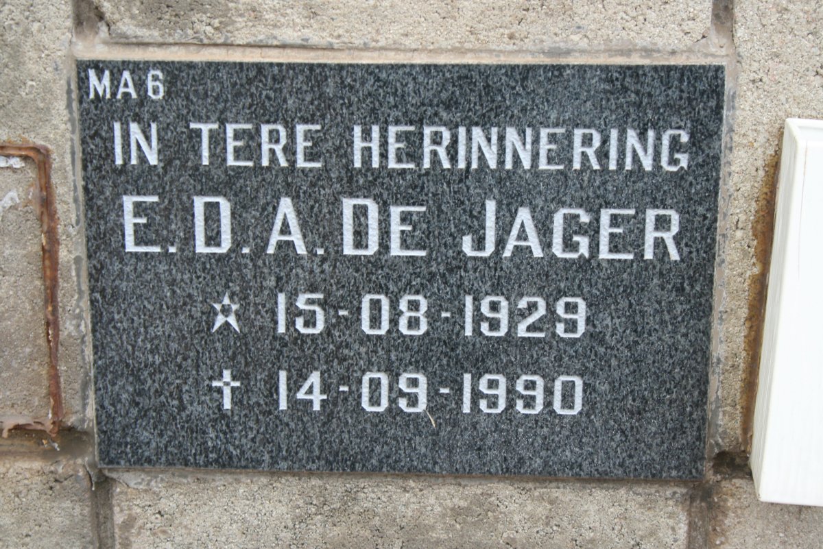 JAGER E.D.A., de 1929-1990