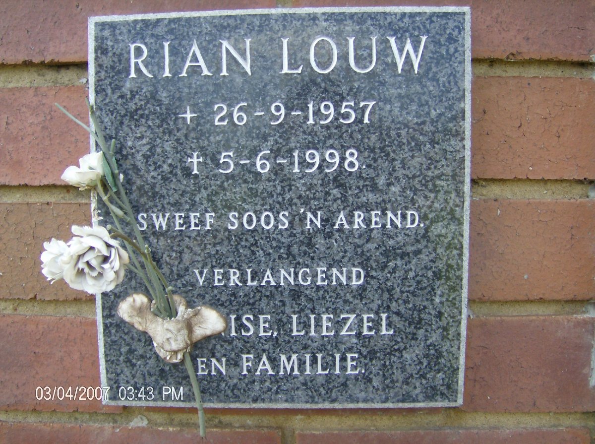 LOUW Rian 1957-1998