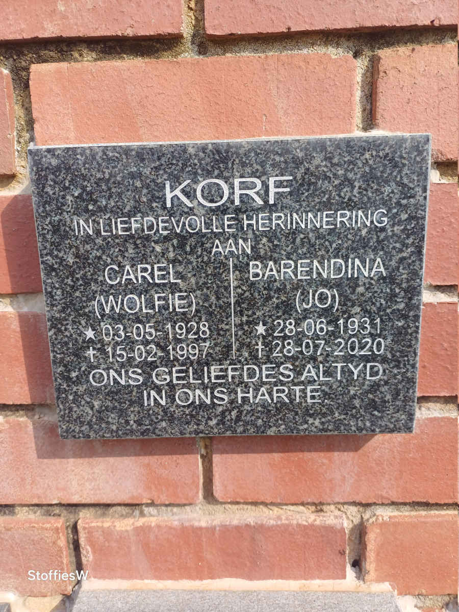 KORF Carel 1928-1997 & Barendina 1931-2020