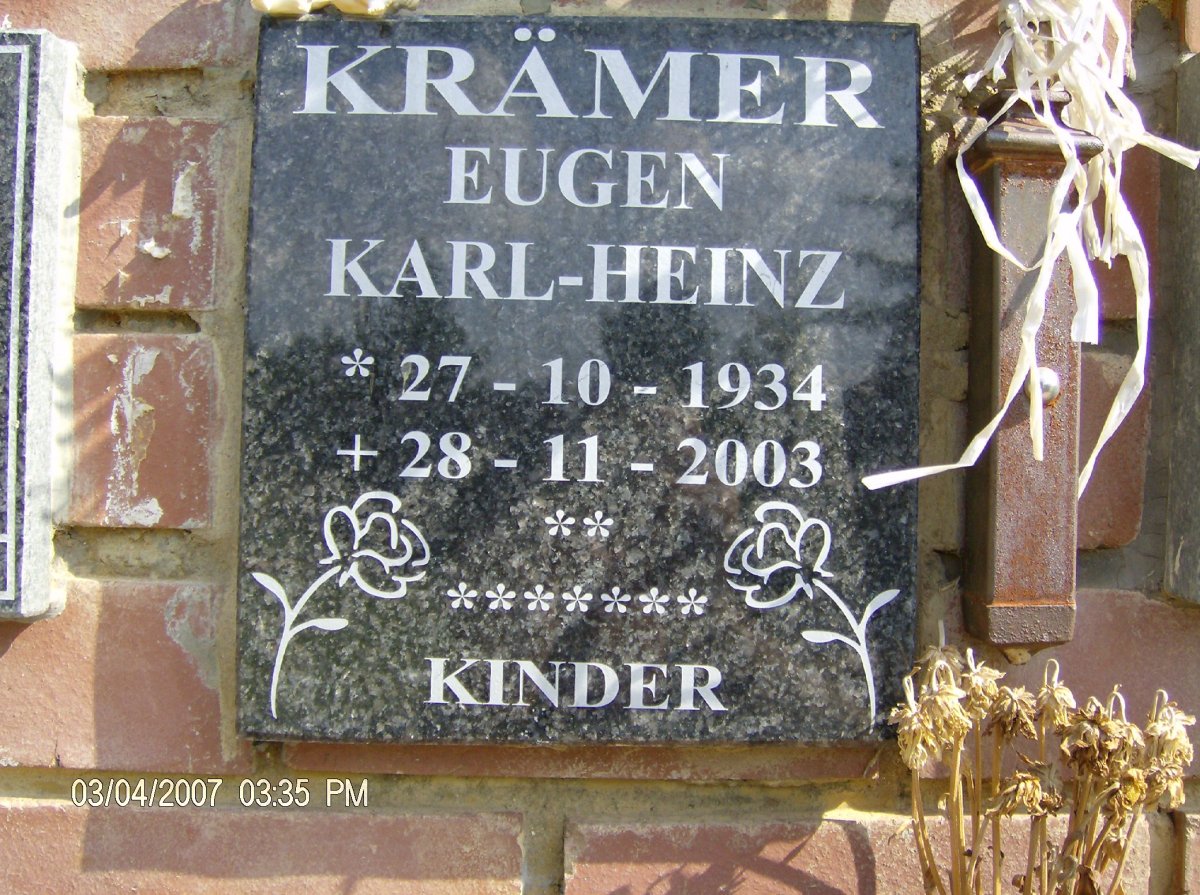 KRAMER Eugen Karl-Heinz 1934-2003