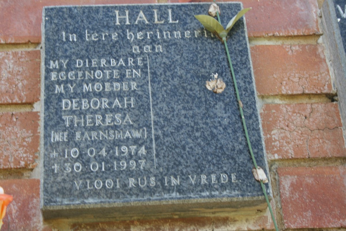 HALL Deborah Theresa nee EARNSHAW 1974-1997