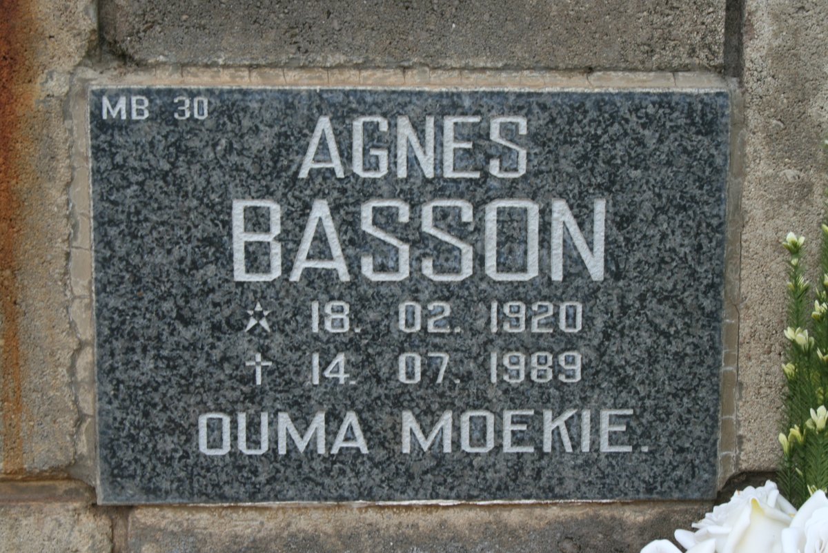 BASSON  Agnes 1920-1989
