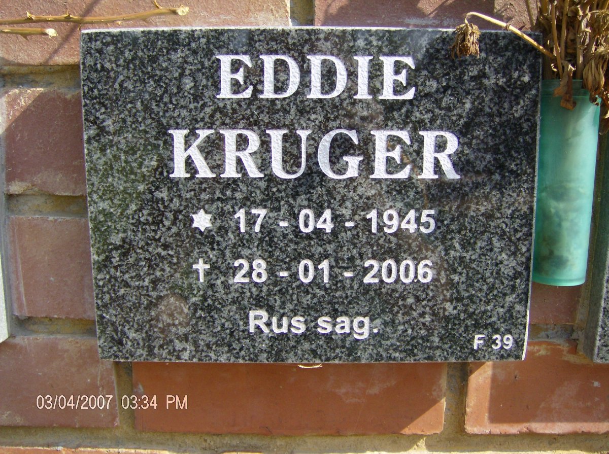 KRUGER Eddie 1945-2006