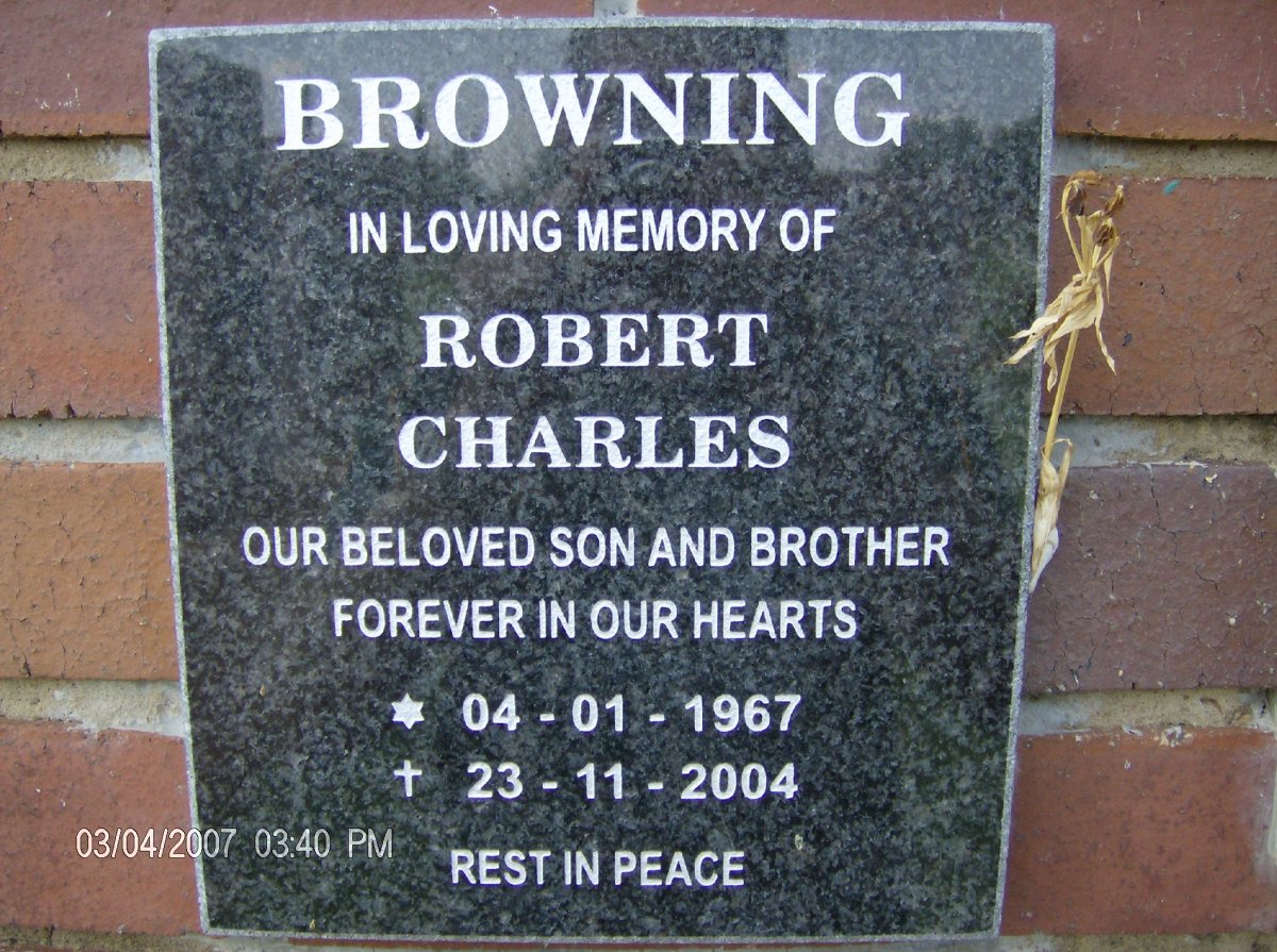 BROWNING Robert Charles 1967-2004