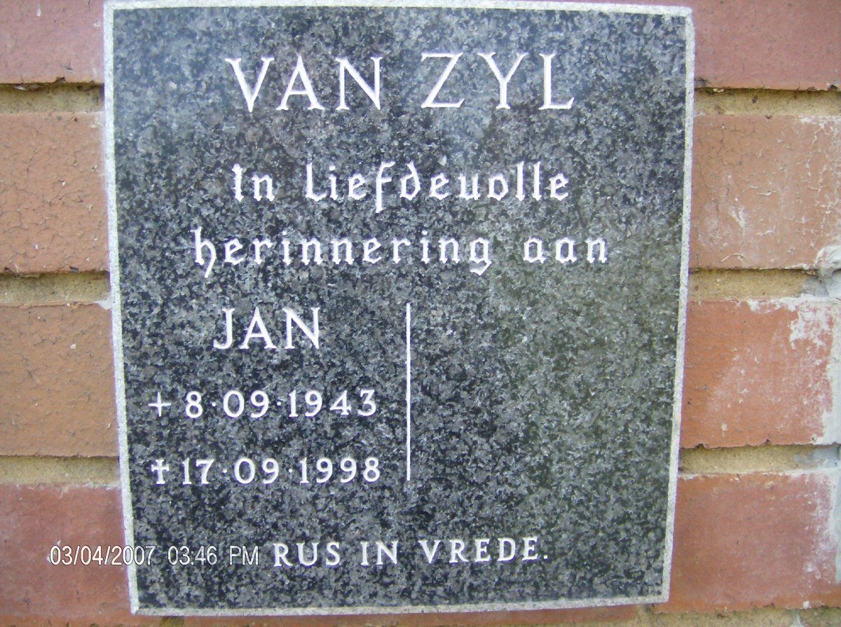 ZYL Jan, van 1943-1998