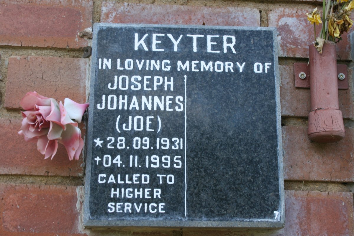 KEYTER Joseph Johannes 1931-1995